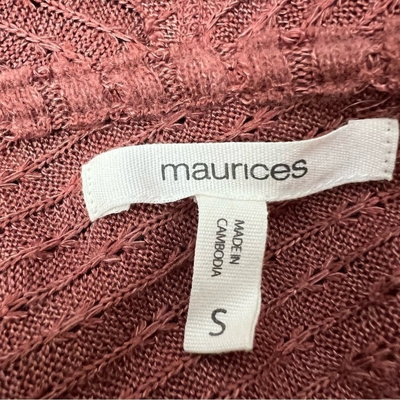MAURICES Women’s Handkerchief Cardigan Sweater Sz Small Brown Color Lightweight - Picture 7 of 12